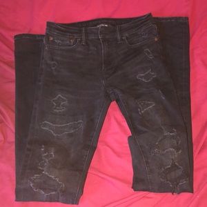 American Eagle black stacked skinny jeans